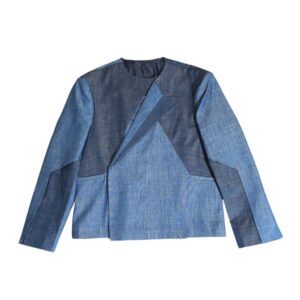 Two Tone Assymetric Suit blazer