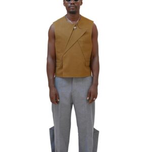 Assymetric cut Suit Vest